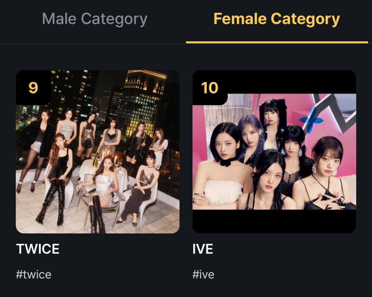 TFVUnion_Japan's tweet photo. 🏆MAMA AMARDS🏆

9位  TWICE🆘

🎯目標1位
🗓️第1回投票は10月25日 23:59まで

女性部門ではTWICEのみ投票してください

I vote #TWICE for #2024MAMAAWARDS #FansChoice @JYPETWICE https://t.co/z83vO7fE6q