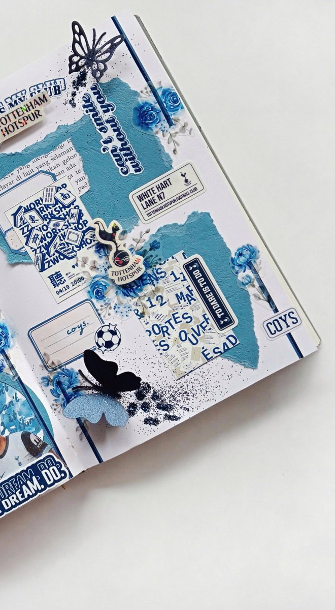 sunggyuphile's tweet image. international break got me bored so i did some scrapbook journaling with a spurs theme