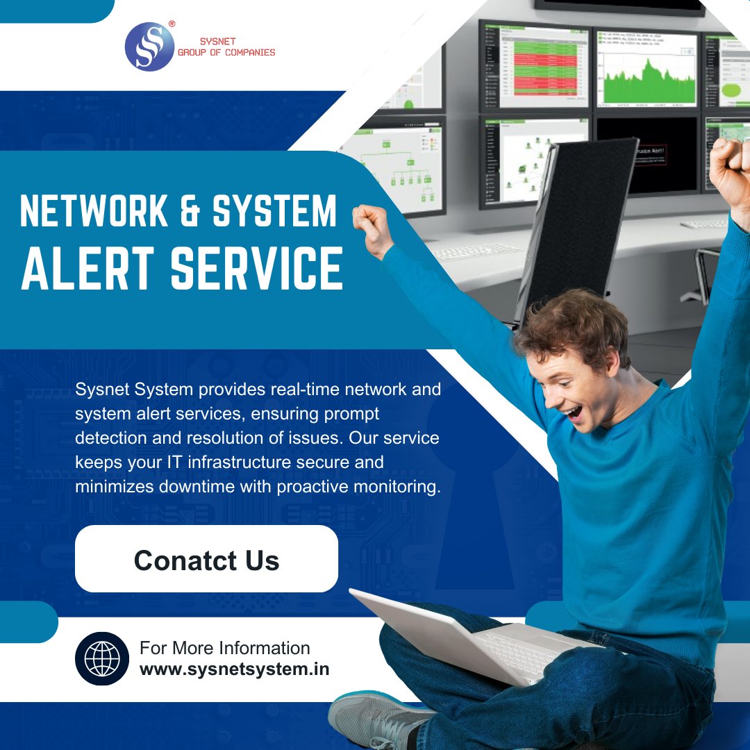 sysnetsystem_'s tweet image. Stay ahead of issues with Sysnet System's Network & System Alert Service! Ensure smooth operations with real-time monitoring and alerts. 📡⚙️
#NetworkMonitoring #SystemAlerts #SysnetSystem
Contact us : +91 44 6609 9988
