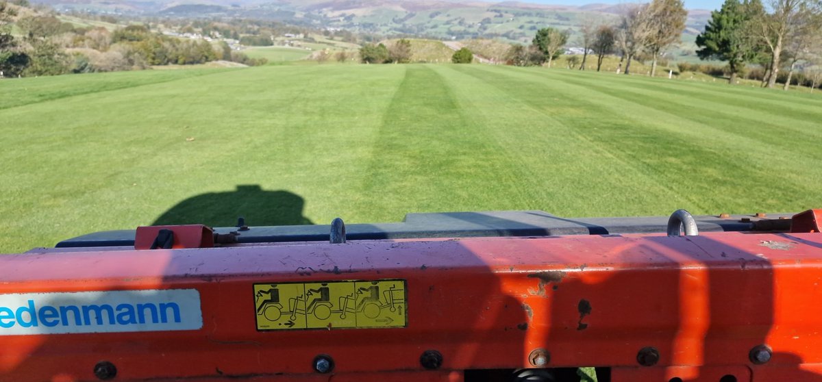Punching holes into the 13th fairway. What a view.