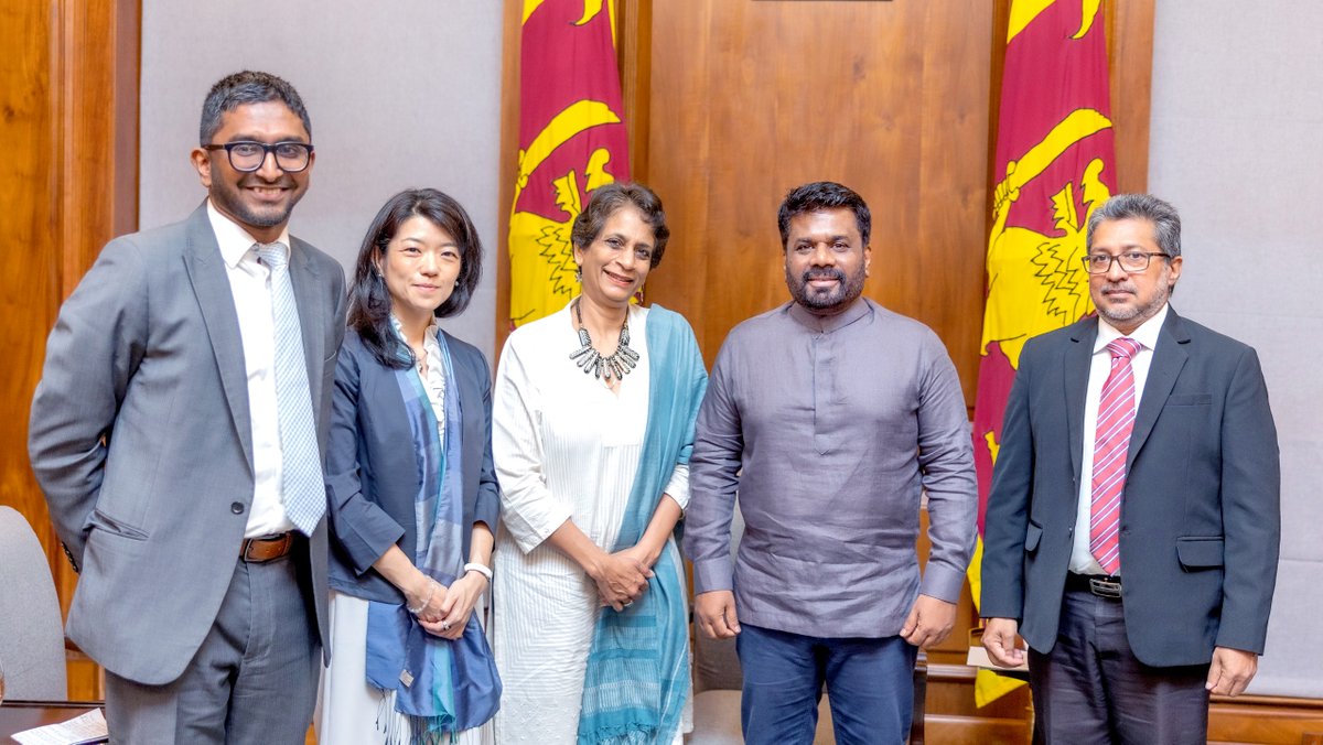 UNDPSriLanka's tweet photo. Engaging in an official mission in #SriLanka 🇱🇰, @UN Assistant Secretary General & @UNDPasiapac Director Ms. @kanniwignaraja met with President @anuradisanayake this morning accompanied by @AzusaKubota Res Rep, @UNDP #lka.

During the meeting ASG Wignaraja reaffirmed @UNDP's commitment to support national priorities, particularly in anti-corruption, accountability, digital transformation, public sector innovation, empowerment of women & advancing human development