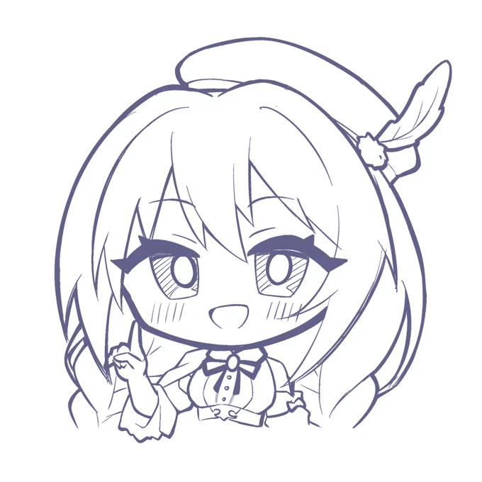 連休中の息抜き落書きで描いてますアピール 