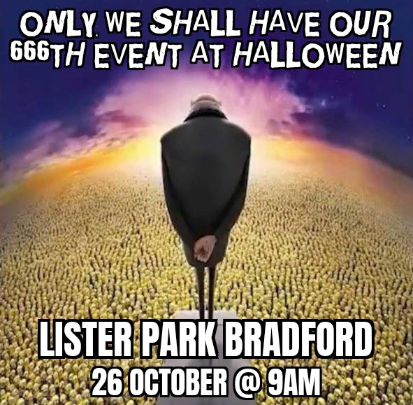 Put it in your diary - our Halloween 666 event on Saturday 26 October at 9am in Lister Park Bradford 😈👻🌳