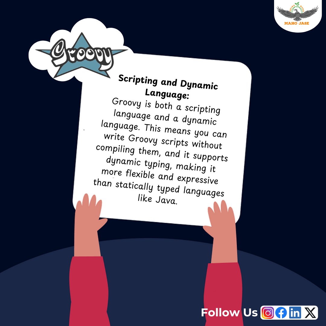mahojase's tweet image. Tech Imbibing: Day 653
.
.
.
#GroovyLang #GroovyProgramming #GroovyCode #Scriptinglanguage #dynamiclanguage #groovyscripts #dynamictyping