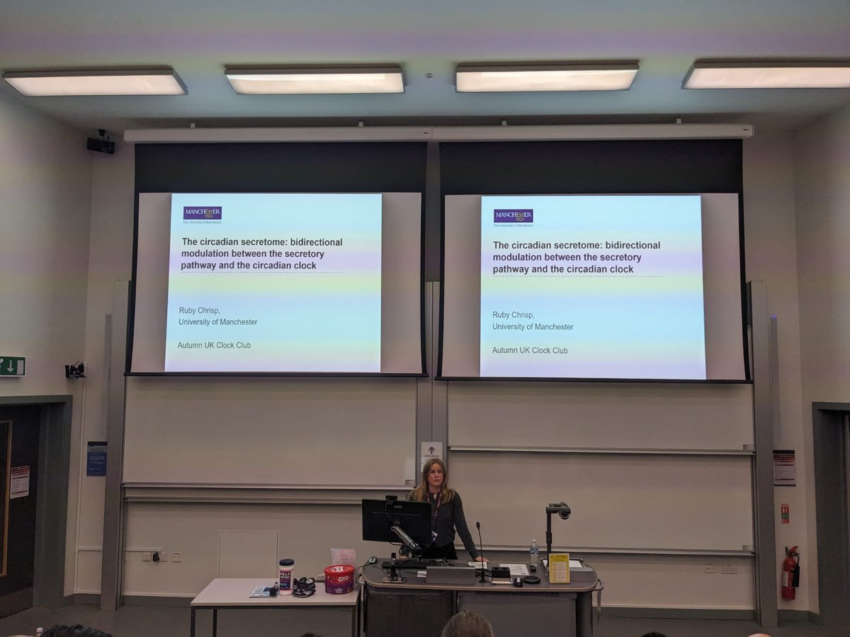 BioClocksUK's tweet image. Dr @rubychrisp gave a fantastic talk at #clockclub! 
She has been working on the relationship between the secretory pathway and the #circadian clock, using methodologies with promising future applications. Thank you for sharing your research, we look forward to the publication!