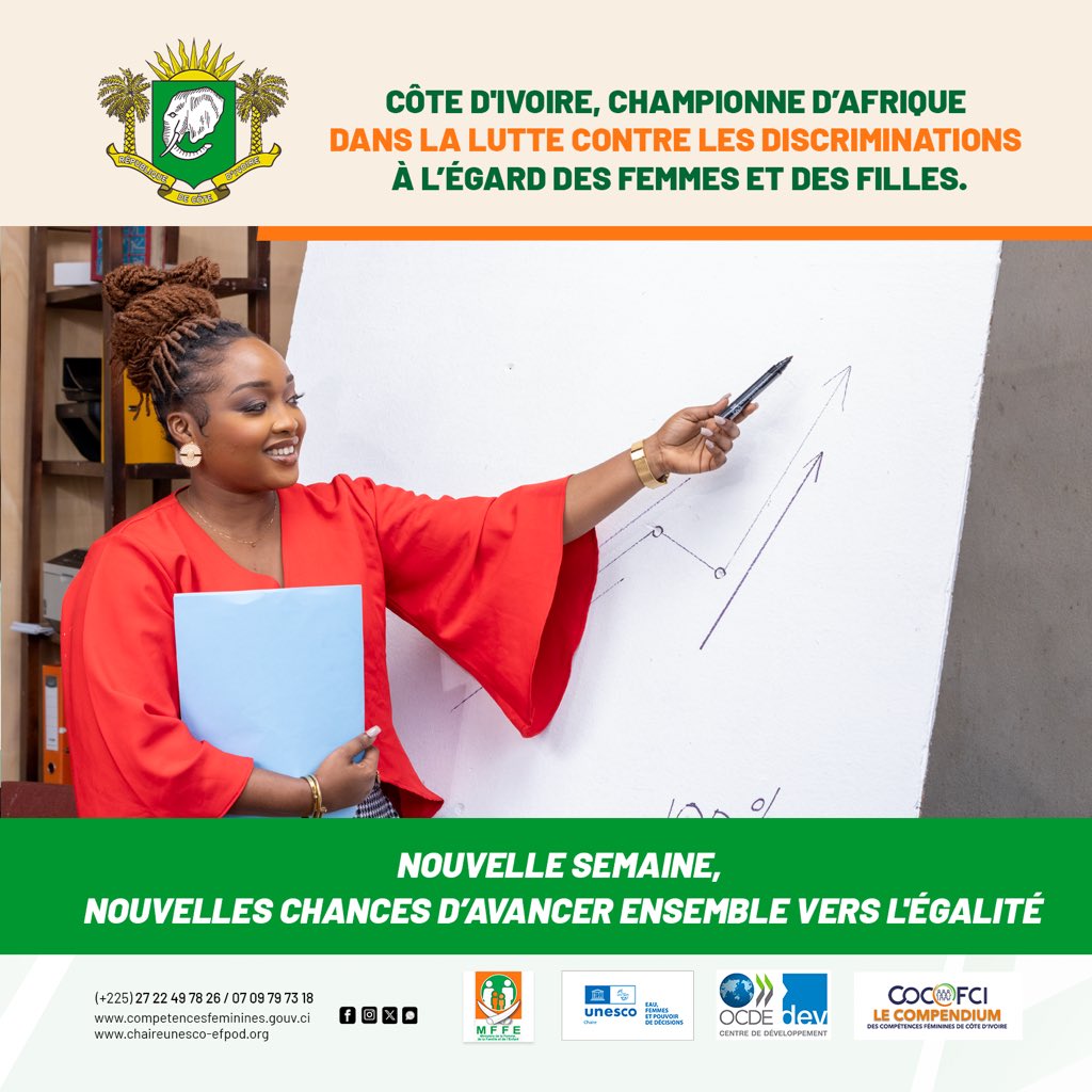 cocof_ci's tweet photo. Chaque lundi est une nouvelle chance pour briser les barrières et promouvoir l'égalité de genre. 

Donnons aux femmes le pouvoir d'agir ! 😉💪🏾

#EgalitéDesChances #SIGI2023 #DroitsDesFemmes https://t.co/ZHhAtYbNvg