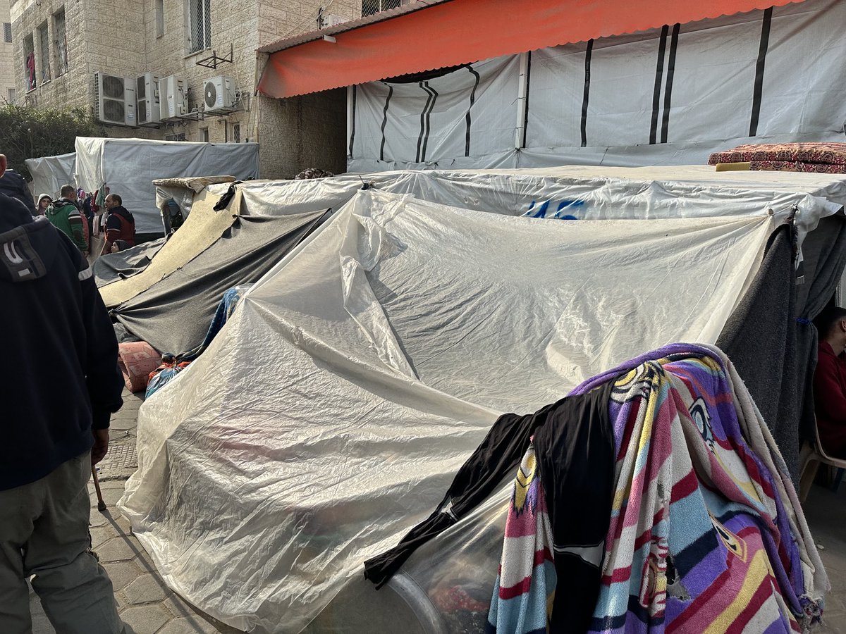maynard_nick's tweet photo. These are the tents at Al Aqsa Hospital in #Gaza where I worked Dec/Jan and April/May - where innocent displaced refugees have been bombed and burnt to death in the last few days by Israeli bombs. Shame on our governments for not stopping this https://t.co/4L4lnszFG6
