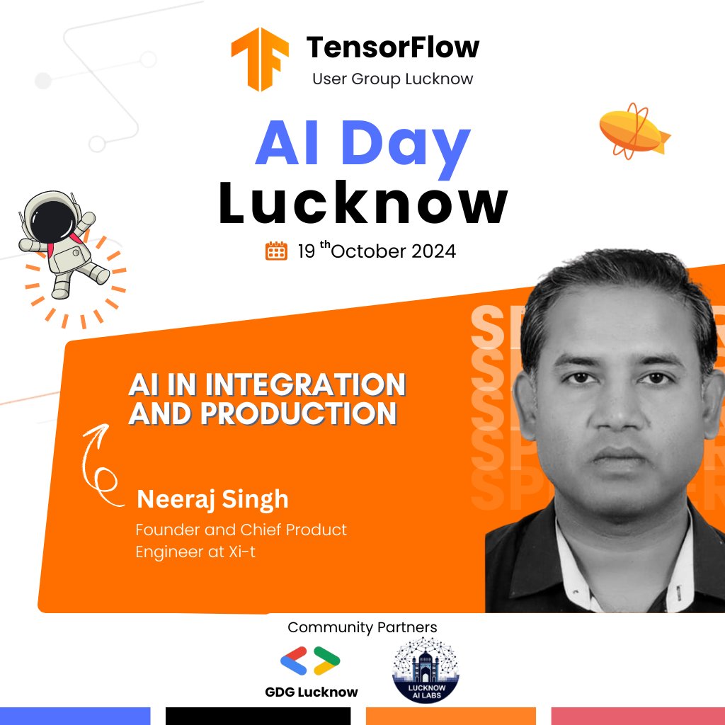 gdglko's tweet photo. 🚀 Speaker Alert! 🚀

Join Neeraj Singh, Founder of Xi-t, at AI Day Lucknow for insights on AI in production!

📅 Oct 19, 2024
📍 LPCPS, Lucknow

#AIDay #AIinLucknow #TechInnovation #GDGLucknow https://t.co/mCIn75WjZh