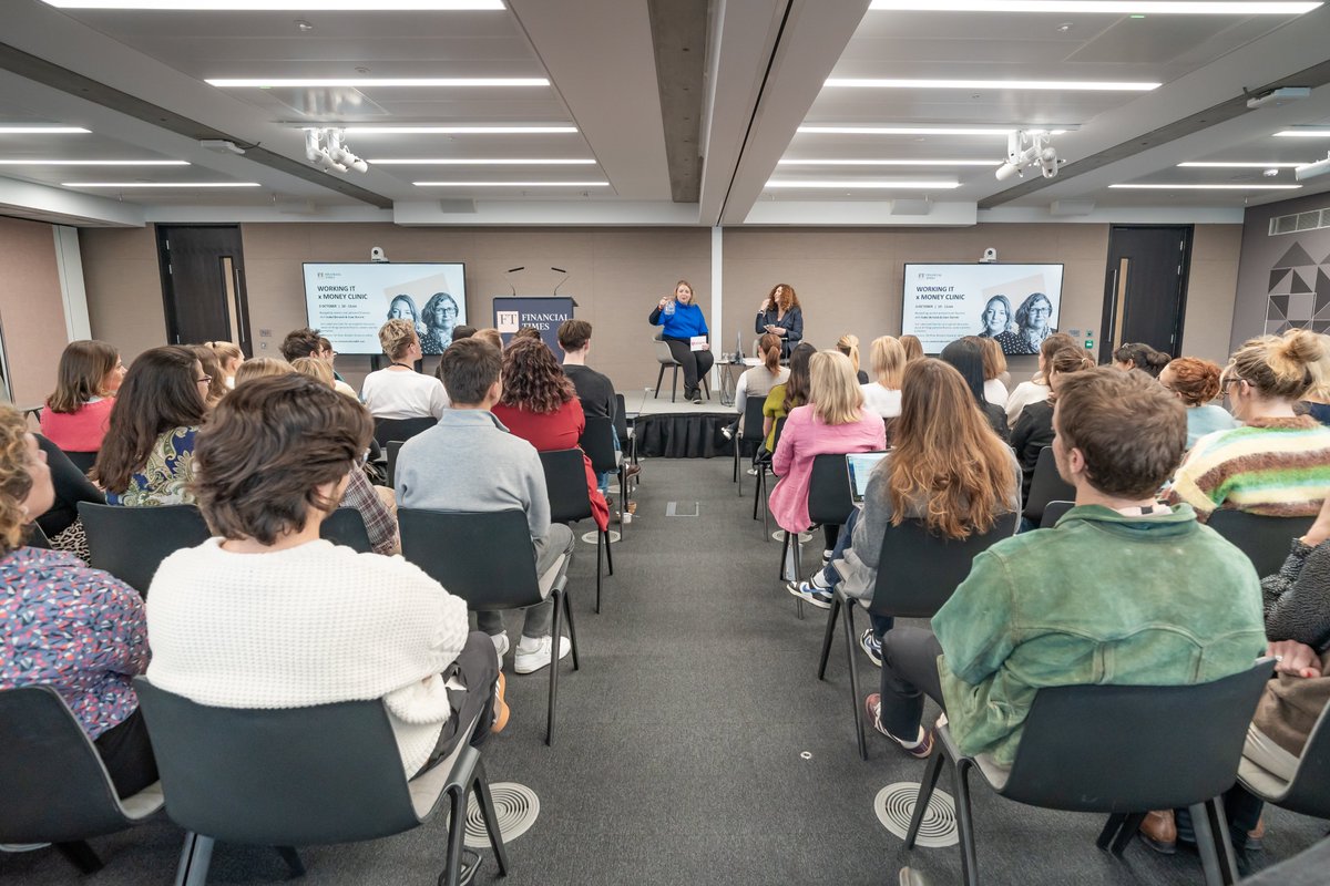 lifeatFT's tweet photo. Our employees had a great time last week hearing from @IsabelBerwick &amp; @ClaerB on all things careers, work and finance. #lifeatft https://t.co/VMGdBlchSd