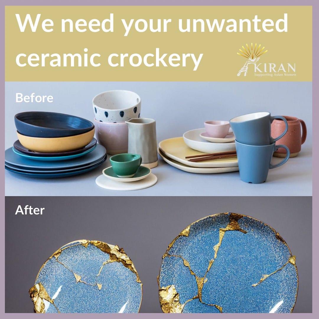 We need your unwanted crockery! If you have any cups plates, saucers, ashtrays, pots, bowls - plain or patterned it doesn’t matter. 

To drop off your unwanted crockery please come to our offices Mon-Thu 10-4pm:

Waltham Forest Resource Hub
1 Russell Road, Leyton,
E10 7ES