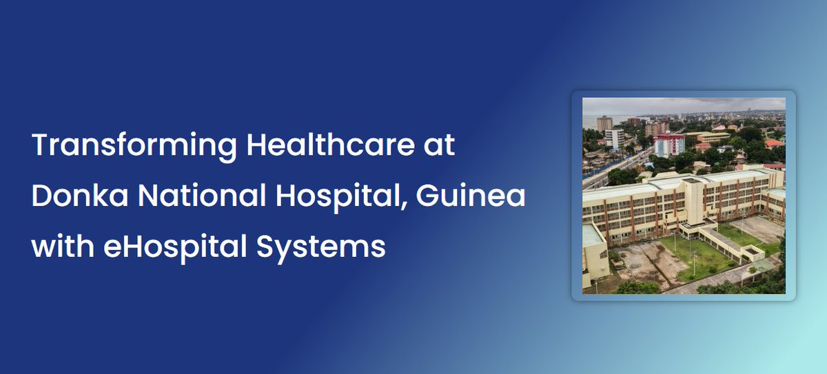 🌍 Transforming Healthcare in Guinea! 🌍

We’re proud to implement eHospital Systems at Donka National Hospital, improving operations, automating admin tasks, and enabling real-time patient data access.

Read more 👉 adroitinfosystems.com/success-storie…

#DigitalHealth #eHospital #ehr
