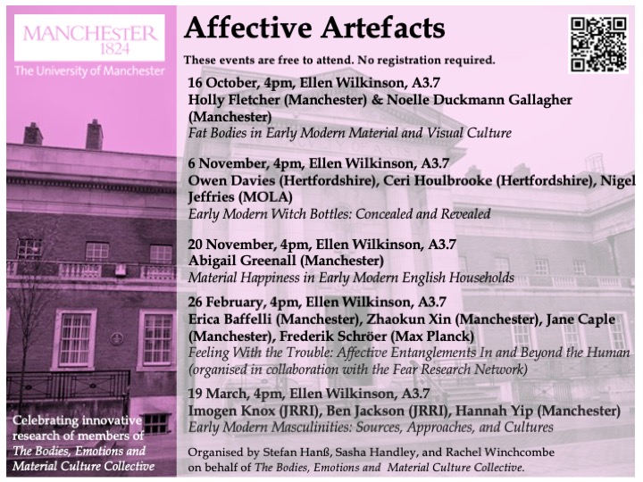 Bodies, Emotions, and Material Culture Collective (@bemccollective) on Twitter photo Don't forget that this year's Affective Artefacts seminar series kicks off on Wednesday (16th Oct) with what promises to be a fascinating discussion of fat bodies in early modern material and visual culture with <a href="/hrfletcher_/">Dr Holly Fletcher</a> + Noelle Duckmann Gallgher. @UoMhistdept <a href="/ECW_UoM/">Manchester English</a> Don't forget that this year's Affective Artefacts seminar series kicks off on Wednesday (16th Oct) with what promises to be a fascinating discussion of fat bodies in early modern material and visual culture with <a href="/hrfletcher_/">Dr Holly Fletcher</a> + Noelle Duckmann Gallgher. @UoMhistdept <a href="/ECW_UoM/">Manchester English</a>