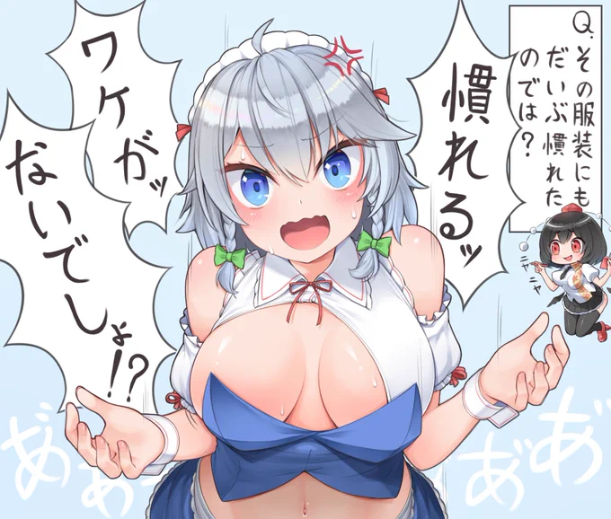 今日はスポーツの日ですが特にスポーツは関係なく
文ちゃんに煽られた咲夜さんをどうぞ。 