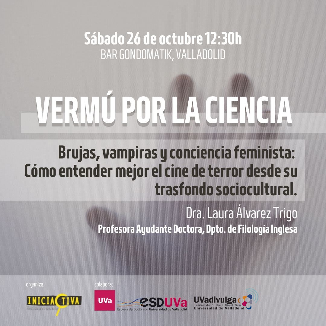 🥁NUEVO VERMÚ POR LA CIENCIA 🥁 Os esperamos para disfrutar de la historia del cine de terror, y el lugar que ocupan las mujeres, por la doctora Laura Álvarez Trigo <a href="/Inphemeral/">Trigo 🌾</a> 🧙🏻‍♀️🧹🫨