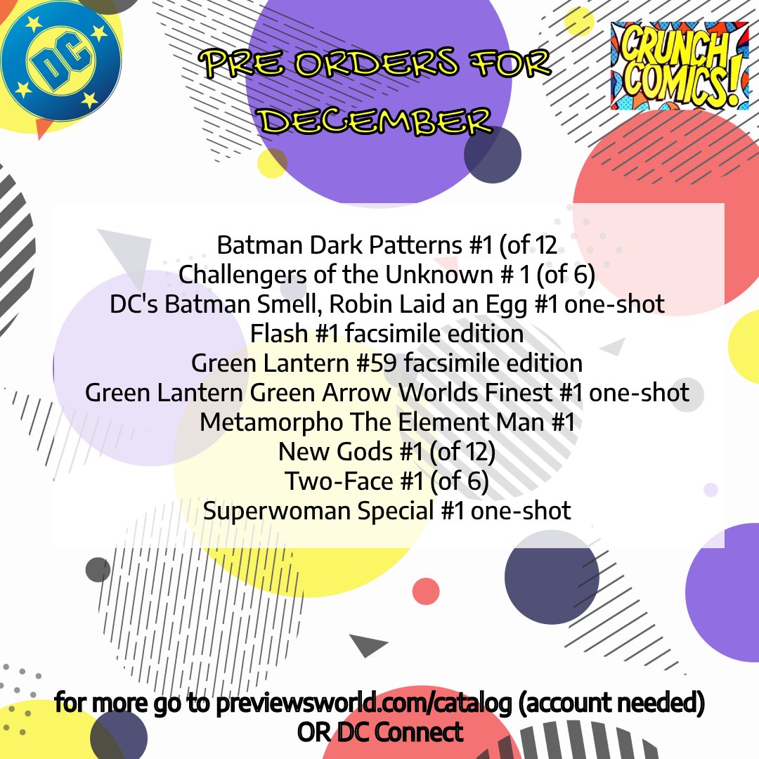 These are DECEMBER orders. Basically pre-order them now or you will miss out as we can't afford to have shelf copies that we can't return. And i believe in all of you our twitter followers to pre-order on time :) tell us by the 18th