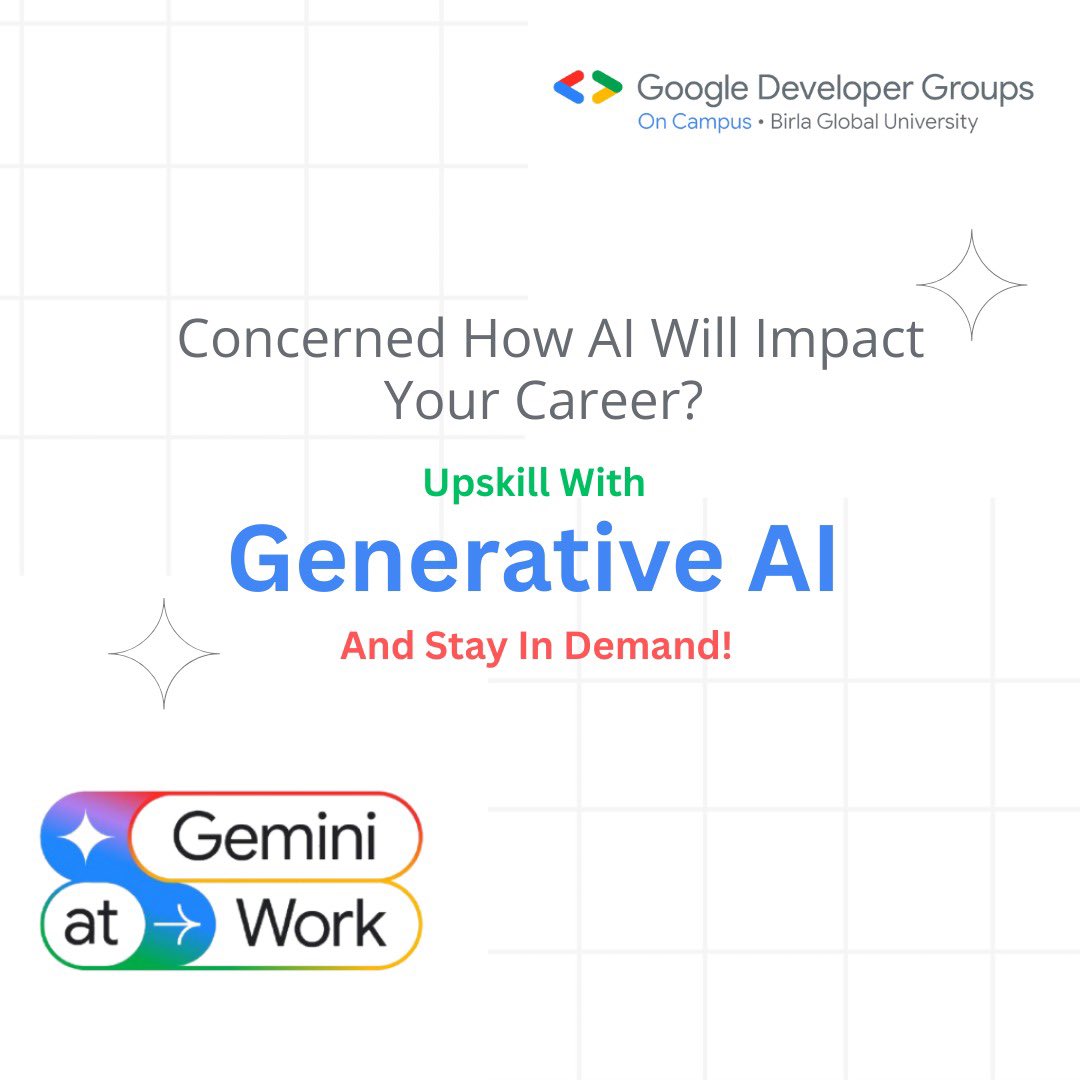 gdg_bgu's tweet photo. Embark on an innovation adventure with GDG’s Gen AI Study Jams!  
Dive into the exciting realms of Artificial Intelligence and Machine Learning, where the future is being built today. 🌍🔍 
Course duration: 1st October 2024 to 1st November 2024

Let’s go!🎉

#gdg #GenAI #tech https://t.co/iKwRTwot7B