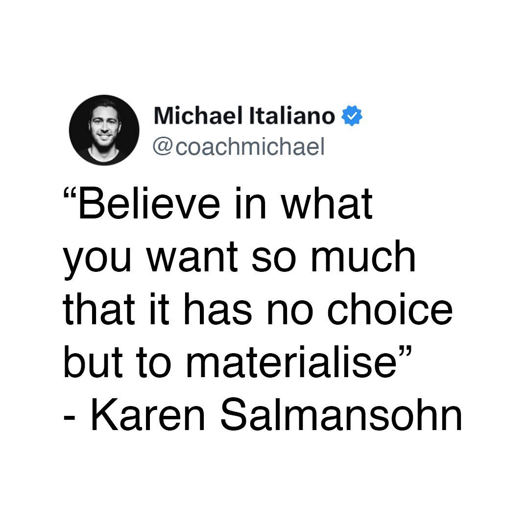 miactiveapp's tweet photo. Let this powerful thought by Karen Salmansohn fuel your week ahead! When your belief transcends doubt, you set the stage for your desires to turn into reality. 

#MondayMotivation #InspirationalQuotes #KarenSalmansohn https://t.co/F4wRSlTa63