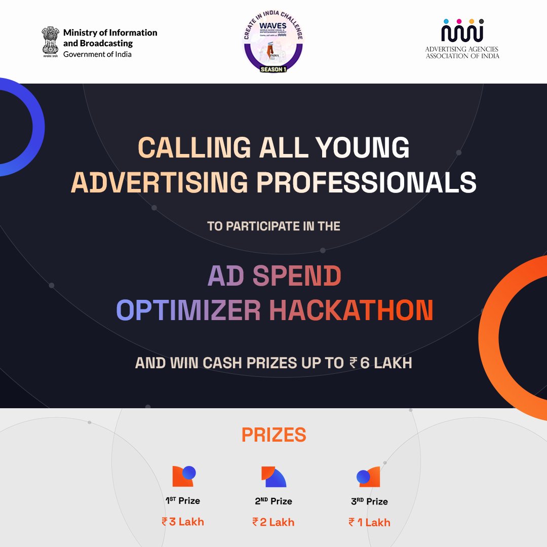 AAAI is proud to present the AAAI Ad Spend Optimizer Hackathon as part of the Create in India Challenge Season - 1 conducted by the Ministry of Information &amp; Broadcasting, Govt of India. For more details and for submitting your entries,  visit https//hackathon.aaaindia.org