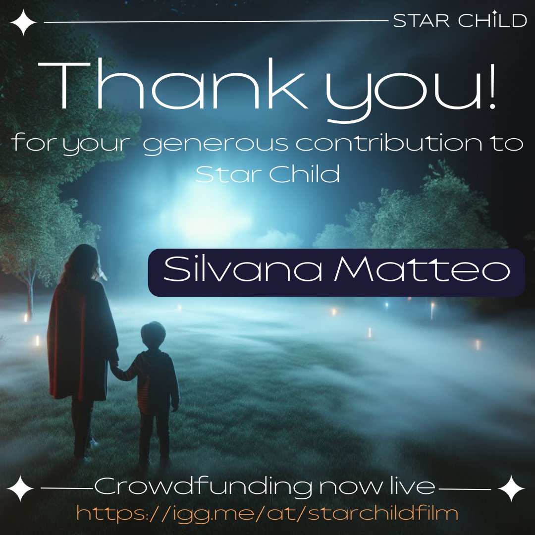 Thank You so much to Silvana Matteo for becoming a contributor of #StarChild

 #Contributor #Gratitude