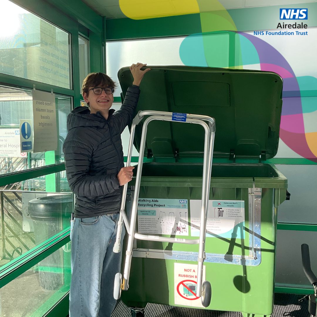 It’s #RecycleWeek &amp; the theme for this year is Rescue Me.

We opened two new recycling points this year to help rescue walking aids from the tip.

So far, this has saved 10.6 tonnes of CO2 which is equivalent to charging 1,289,415 smartphones.

More info - airedale-trust.nhs.uk/service/therap…