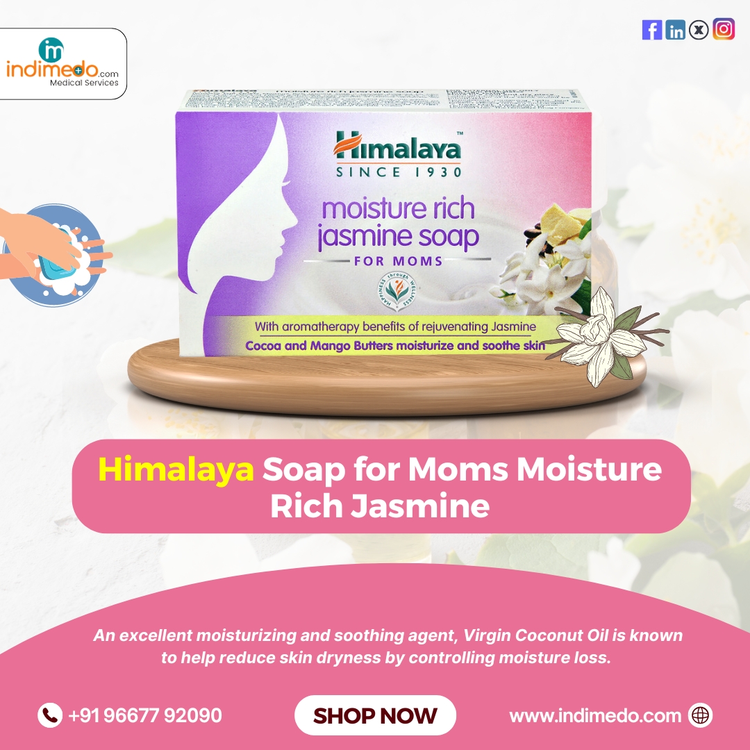 Indimedodotcom's tweet image. Buy Now - indimedo.com/products/ayurv…

Himalaya Soap for Moms Moisture Rich Jasmine
#indimedo #onlinepharmacy #himalayasoapformoms #pregnancyskincare #Bahraich #jasminesoap #rosesoap #herbalskincare #skinhygiene #momcare #himalayaformoms