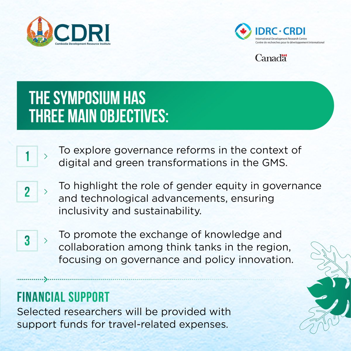 CDRI_Official's tweet photo. #CDRI is excited to invite academics, researchers, and practitioners to submit their abstracts and panel proposals for the upcoming 2nd Regional Symposium

Submit your paper here: https://t.co/sRPBme9TFX
⏰Deadline: 10 November 2024
For more information: https://t.co/ap0Vo2kQbu https://t.co/zxGLW4KCNt