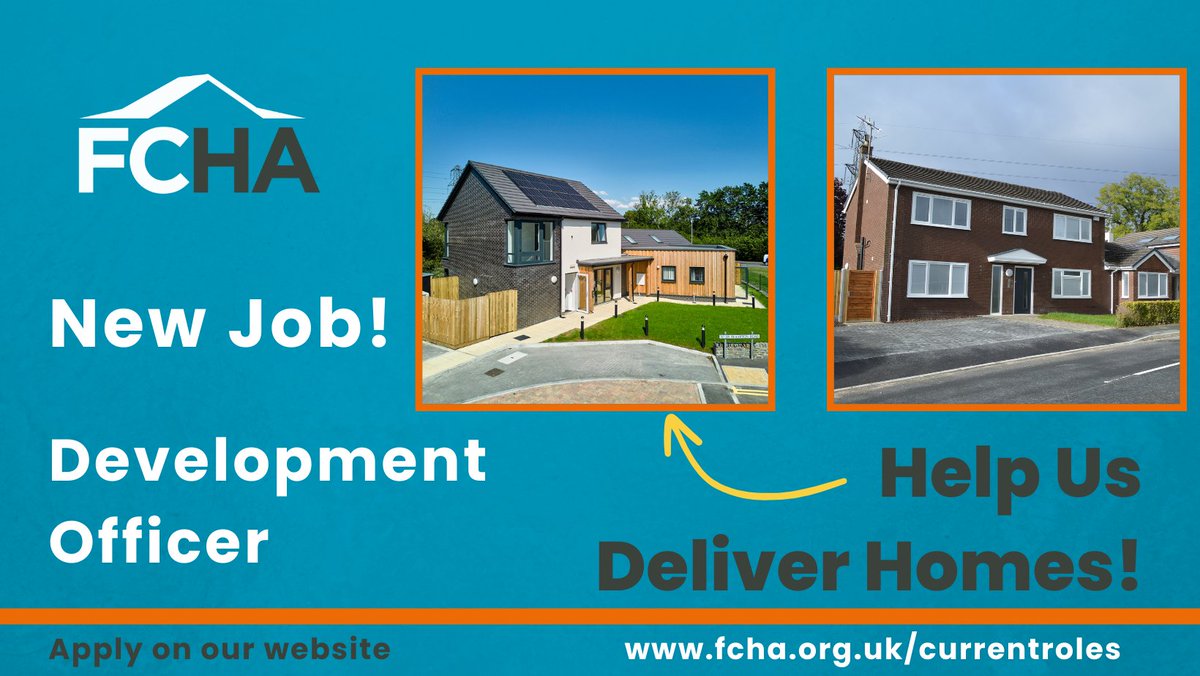 Cyflwyno cartrefi am byth gyda ni! Are you looking for a career change? Join our FCHA team to find buildings in Wales, Shropshire, and Telford for tenants to call home. Visit our website for application details! #CareerChange #IndependentLiving