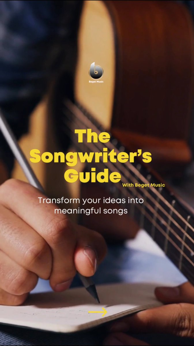 BegetMusic's tweet photo. 🎶 𝚃𝙷𝙴 𝚂𝙾𝙽𝙶𝚆𝚁𝙸𝚃𝙴𝚁'𝚂 𝙶𝚄𝙸𝙳𝙴: Your Comprehensive Step-by-Step Framework for Songwriting Success 🎶
#songwriting #songwritingtips #songwritingsession #singersongwriter #songwritinglessons https://t.co/c9A9x8Kaq6