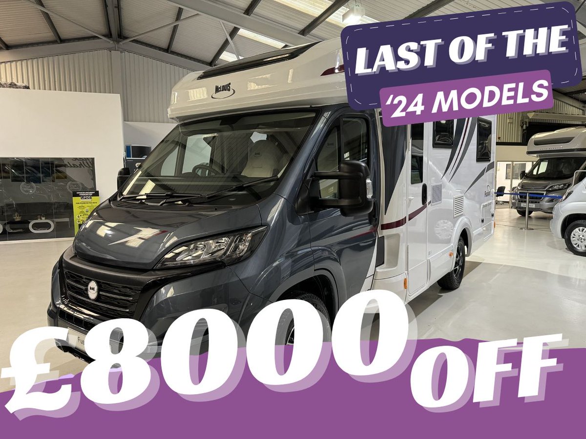 DestinationMoHo's tweet photo. We've got some EPIC SAVINGS on our 2024 #McLouis #Fusion range! Built for families, or couples who want the extra space. Drop down beds, huge garages, options for manual or auto & ranging from 6.49m to 7.41m - there's something for everyone! Click here - https://t.co/jAAQEmXzlq https://t.co/X4K3MRLKGM