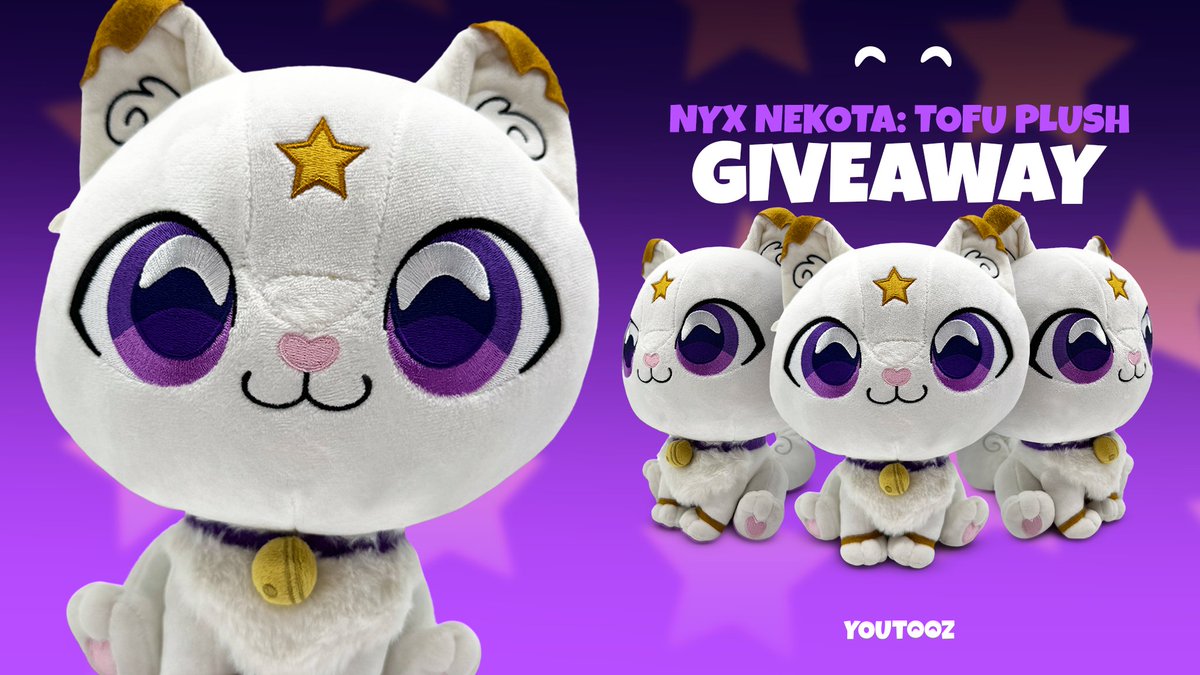 NyxNekota's tweet photo. Wanna get your very own plushie of my adorable mascot Tofu? 

Retweet + follow @youtooz for a chance to win a Tofu plushie dropping on October 18th! ☁️🐾 https://t.co/OgMx0wiu7s