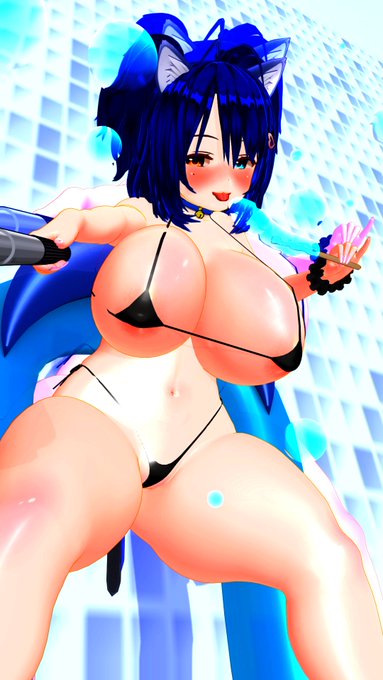 今日はちょい暑かったので涼しげなラリアちゃん……… 