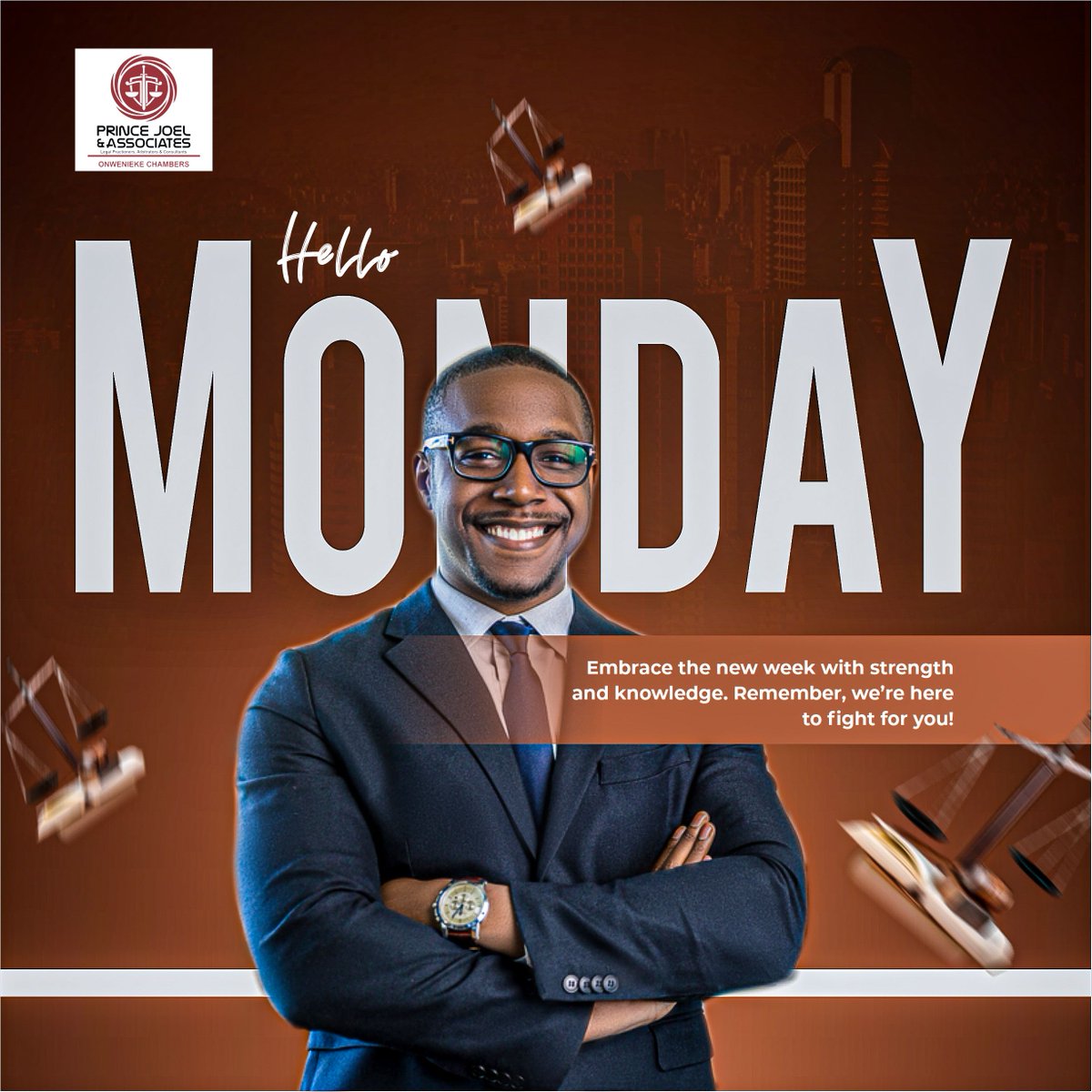 pjalegal's tweet photo. Start your Monday with confidence and clarity! ⚖️
The new week brings a chance to fight for justice, and we're right beside you, every step of the way. 

#Law #LegalServices  #CoperateLaw https://t.co/M0fJwukO9f