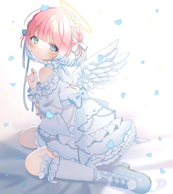 天使の日に描きたかった...𝓜𝔂 𝓪𝓷𝓰𝓮𝓵... #あむちゃん絵
