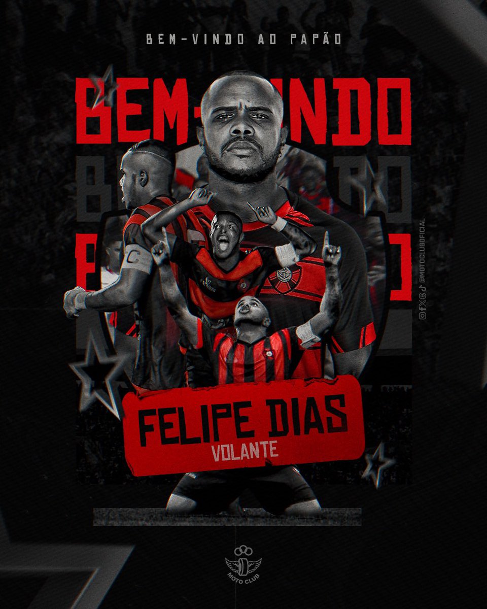 motocluboficial's tweet photo. O volante Felipe Dias está de volta ao Moto Club de São Luís para a temporada de 2025. O Pitbull rubro-negro defendeu o Papão de 2015 a 2017, onde foi campeão maranhense e conquistou acesso para a Série C do Brasileiro.

#oPitbullVoltou torcida motorizada 🔴⚫️ https://t.co/qJbi76yUIb