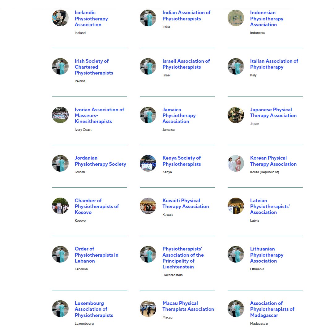 World Physiotherapy (@worldphysio1951) on Twitter photo We have member organisations in 128 countries/territories. Find out more about these organisations and physiotherapy in their country/territory ow.ly/IGy950TyYtv
#GlobalPT <a href="/AWcpta/">Africa region of World Physiotherapy</a> <a href="/WorldPhysioAWP/">WorldPhysioAWP</a> <a href="/ERWorldPhysio/">Europe Region of World Physiotherapy 🇪🇺</a> <a href="/WorldPhysioNACR/">World Physiotherapy NAC</a> <a href="/WorldPhysioSAR/">World Physiotherapy SAR</a> We have member organisations in 128 countries/territories. Find out more about these organisations and physiotherapy in their country/territory ow.ly/IGy950TyYtv
#GlobalPT <a href="/AWcpta/">Africa region of World Physiotherapy</a> <a href="/WorldPhysioAWP/">WorldPhysioAWP</a> <a href="/ERWorldPhysio/">Europe Region of World Physiotherapy 🇪🇺</a> <a href="/WorldPhysioNACR/">World Physiotherapy NAC</a> <a href="/WorldPhysioSAR/">World Physiotherapy SAR</a>