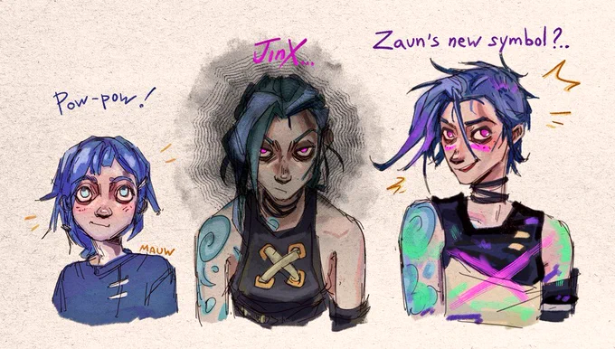 #Jinx #arcane #arcanesseason2 pokemon evolution in a way 
