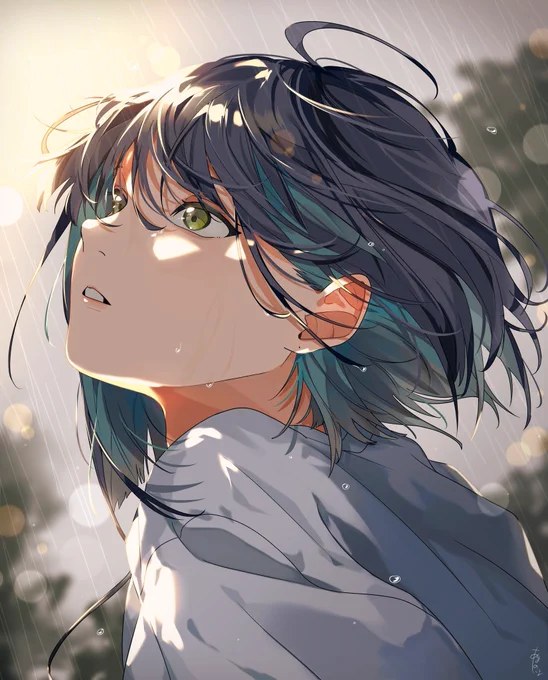 黒髪おかっぱの男の子。