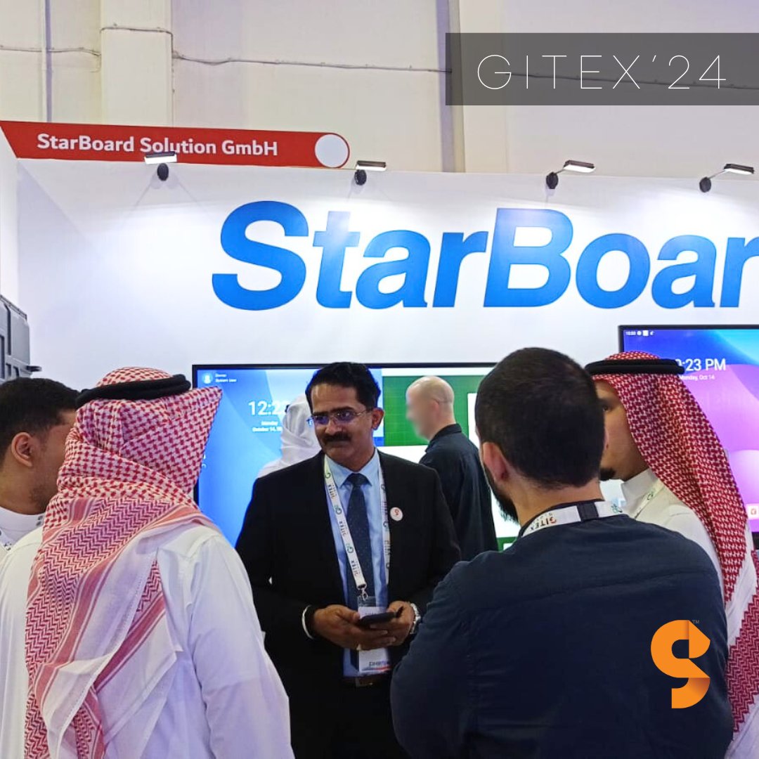 granteq's tweet photo. Babu Krishnamoorthy at the StarBoard Solution stand at #GITEX2024

Contact Granteq for StarBoard interactive whiteboard display solutions for education, offices and meeting rooms.

#starboard #interactivedisplays #whiteboards #digitalwhiteboard #classrooms #education https://t.co/8Y6FUcxJlA