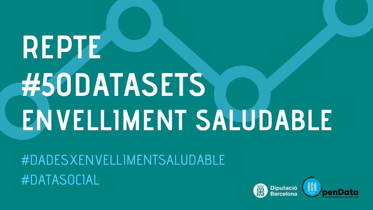 lourdesmunoz's tweet image. 🔍 Coneixes datasets que puguin incidir en un envelliment saludable? 
🏃‍♀️Participa al nostre repte de trobar 50 datasets que ajudin a transformar el futur de les persones grans amb dades útils. 
🎯Descobreix com 👉 bit.ly/Repte24 #50Datasets #DadesXEnvellimentSaludable