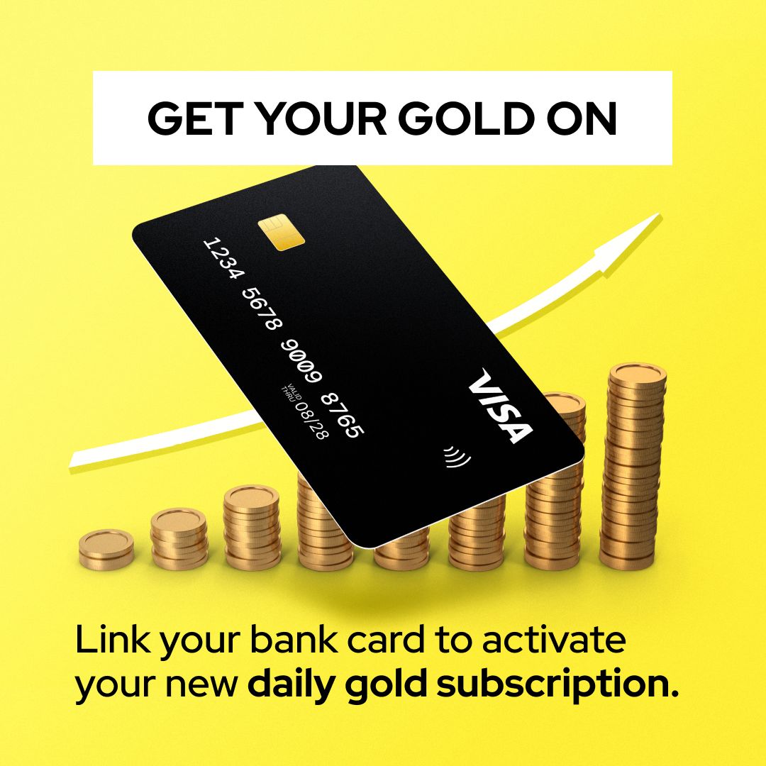 Subscribed to gold? buff.ly/3M8DJh7

Link your bank card once, and set up a custom debit order to purchase gold - every day! Choose your amount, link your card, and we'll do the rest. 

#troygold #subscriptions #GoldInvestment