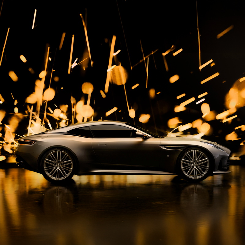 astonmartin's tweet photo. 60 cars to celebrate 60 years of an iconic partnership.

This limited-edition DB12 features the iconic Silver Birch paintwork, 21” multi-spoke wheels and 18ct gold plated interior accents.

#AstonMartin #DB12Goldfinger #ICONDRIVEN