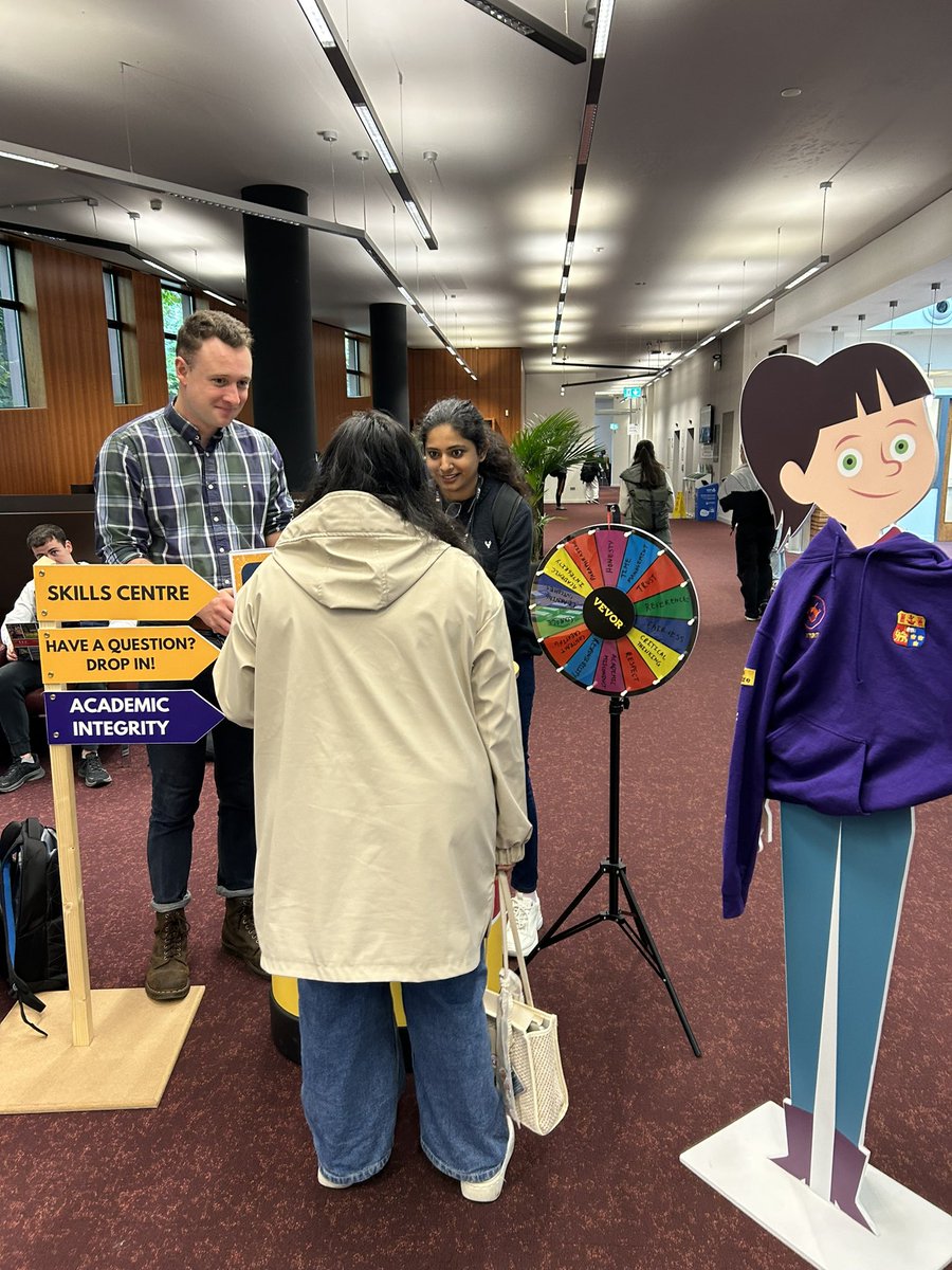 <a href="/UccSkills/">UCC Skills Centre 📒🖋️</a> tutors are out for Academic Integrity Week! We kicked it off with a drop-in clinic this morning and now tutors Cian and Pooja are at our promo stand in the library to answer all things Academic Integrity!