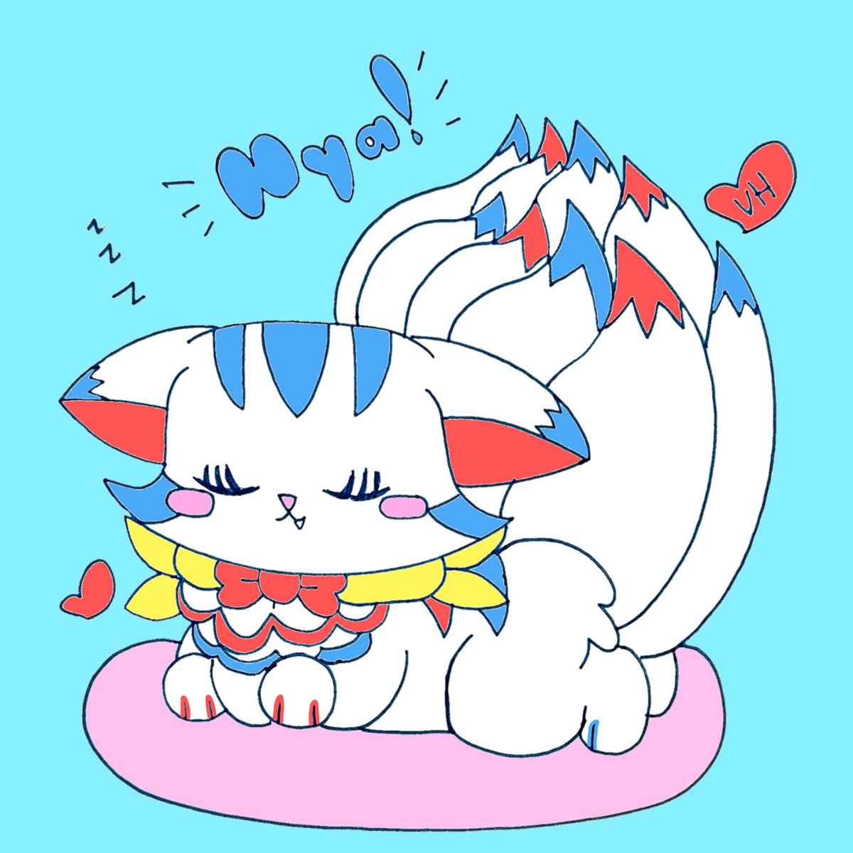 LordverseMain's tweet photo. Nya has 9 fluffy tails! She can even regrow tails too or use them as pillows! She can even fly with her tails and use her scarf as a parachute to glide down! Nya likes to wear red paw-dicure on her front paws and blue paw-dicure on her back paws!
#Lordverse #PixieCuties https://t.co/8LKFh1Kigb