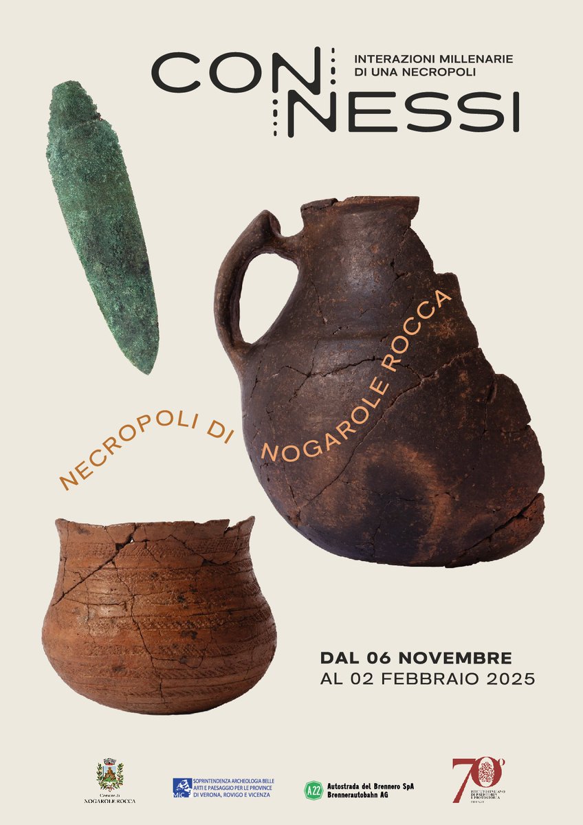 Dal lavoro sinergico della Soprintendenza ABAP di Verona, Rovigo e Vicenza, del Comune di Nogarole Rocca e del Museo Archeologico Nazionale di Verona,  nasce la mostra “CON-NESSI. Interazioni millenarie di una necropoli”.