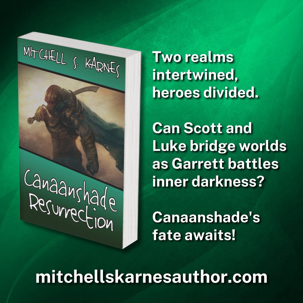 Two realms intertwined, heroes divided. Can Scott and Luke bridge worlds as Garrett battles inner darkness? Canaanshade's fate awaits! a.co/d/gmft0LC #FantasyEpic #MagicVsEvil #CanaanshadeResurrection