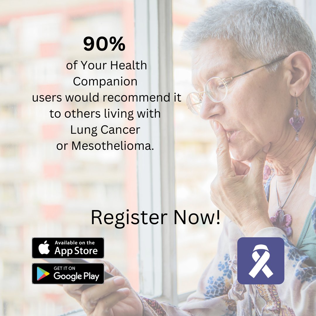 #LungCancer #Mesothelioma #PatientVoice #NHS #Chemotherapy #Radiotherapy #CancerResearch. #FightCancer #CancerInfo

Register and find out more online at health-companion.me