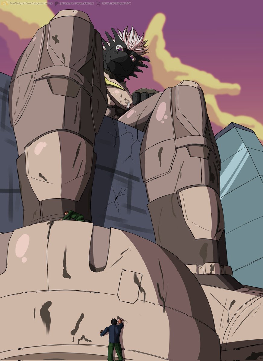 SigHavic's tweet photo. "Looks like you missed a spot. I expect these to be spotless. Otherwise, you're going inside them. " 
No better way of showing dominance over your opponents by getting them to clean the scuff marks from tank rounds off your boots.
Amazing commission from @CringeworthFA https://t.co/sGVromRzAL