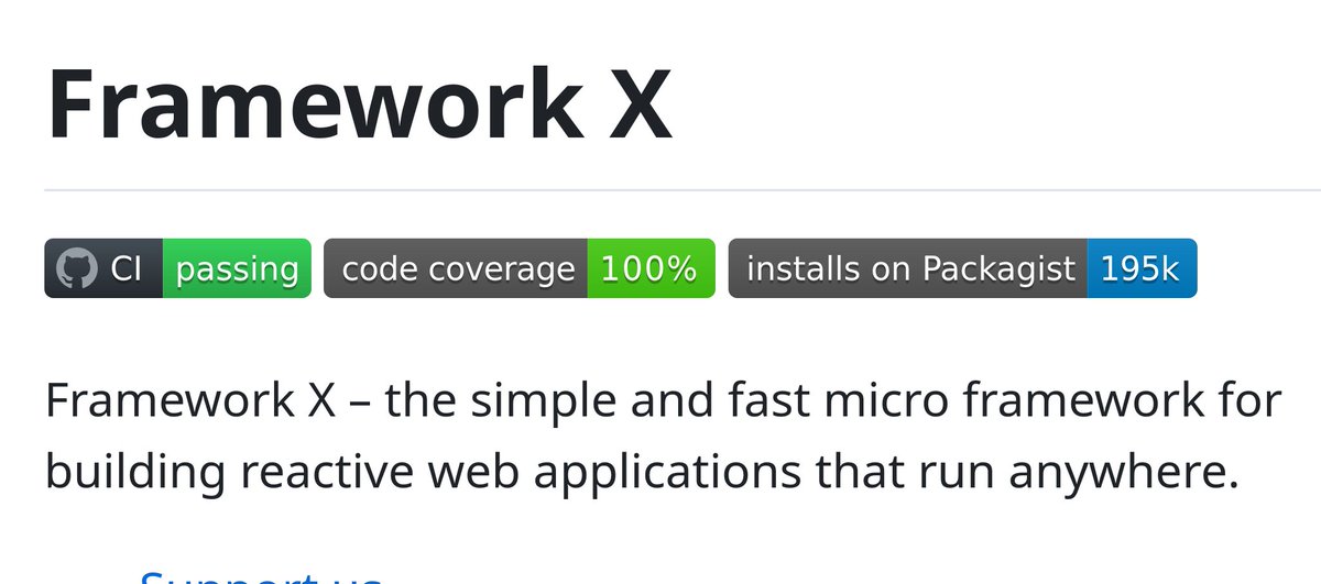 another_clue's tweet image. Can&apos;t believe I missed @x_framework&apos;s 100k downloads party! Just updated the README with another badge, so guess I&apos;m all set for the upcoming 200k celebration 🥳