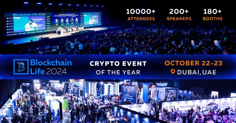 On October 22-23, the 13th Blockchain Life Forum will take place in Dubai, gathering 10,000+ participants to discuss earning strategies and emerging trends ahead of the next bull cycle.

🔊 Featured speakers include:
▪️ Paolo Ardoino, CEO of Tether
▪️ Justin Sun, Founder of Tron