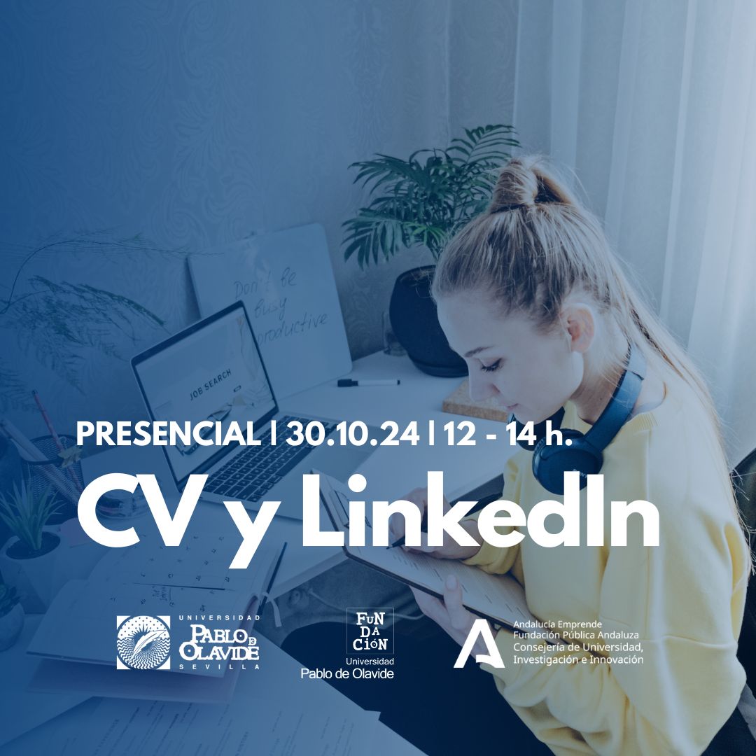 ¿Te gustaría mejorar tu #CV o #LinkedIn 🧑‍💻👩‍💻? Apúntate a este taller de <a href="/empleaemprende/">empleaemprendefupo</a> y podrás lograrlo. Te esperamos el 30 de octubre en el #CADEUPO a las 12 horas. 

Inscripción: upo.es/fundacion/empl…